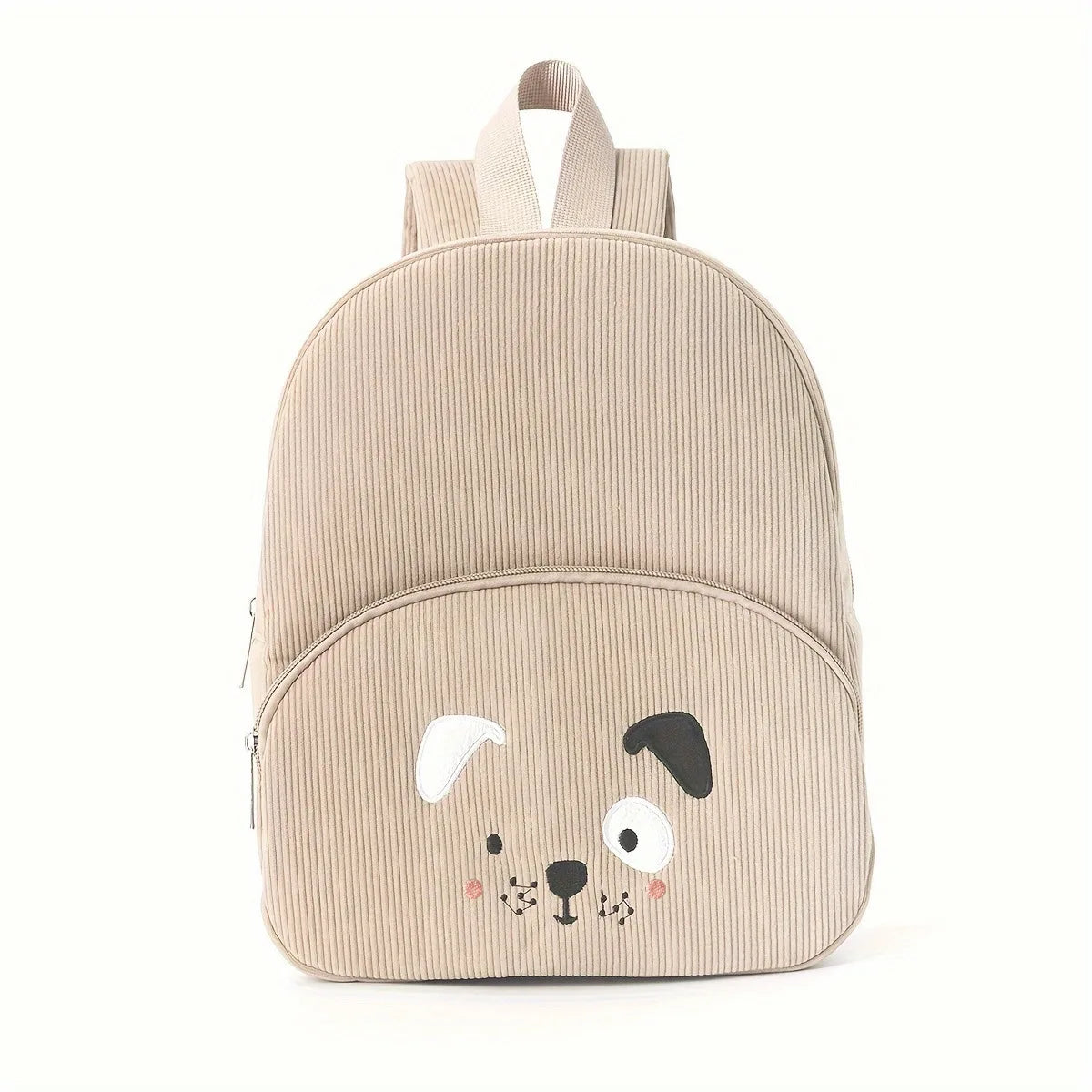 Personalized Embroidered Toddler Backpack – Adorable Bear, Fox & Dog Design, Soft Plush Bag